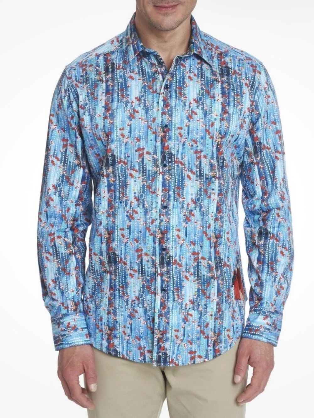 Robert Graham
AQUARIUM Embroidered Classic
Fit Sports Shirt, size M